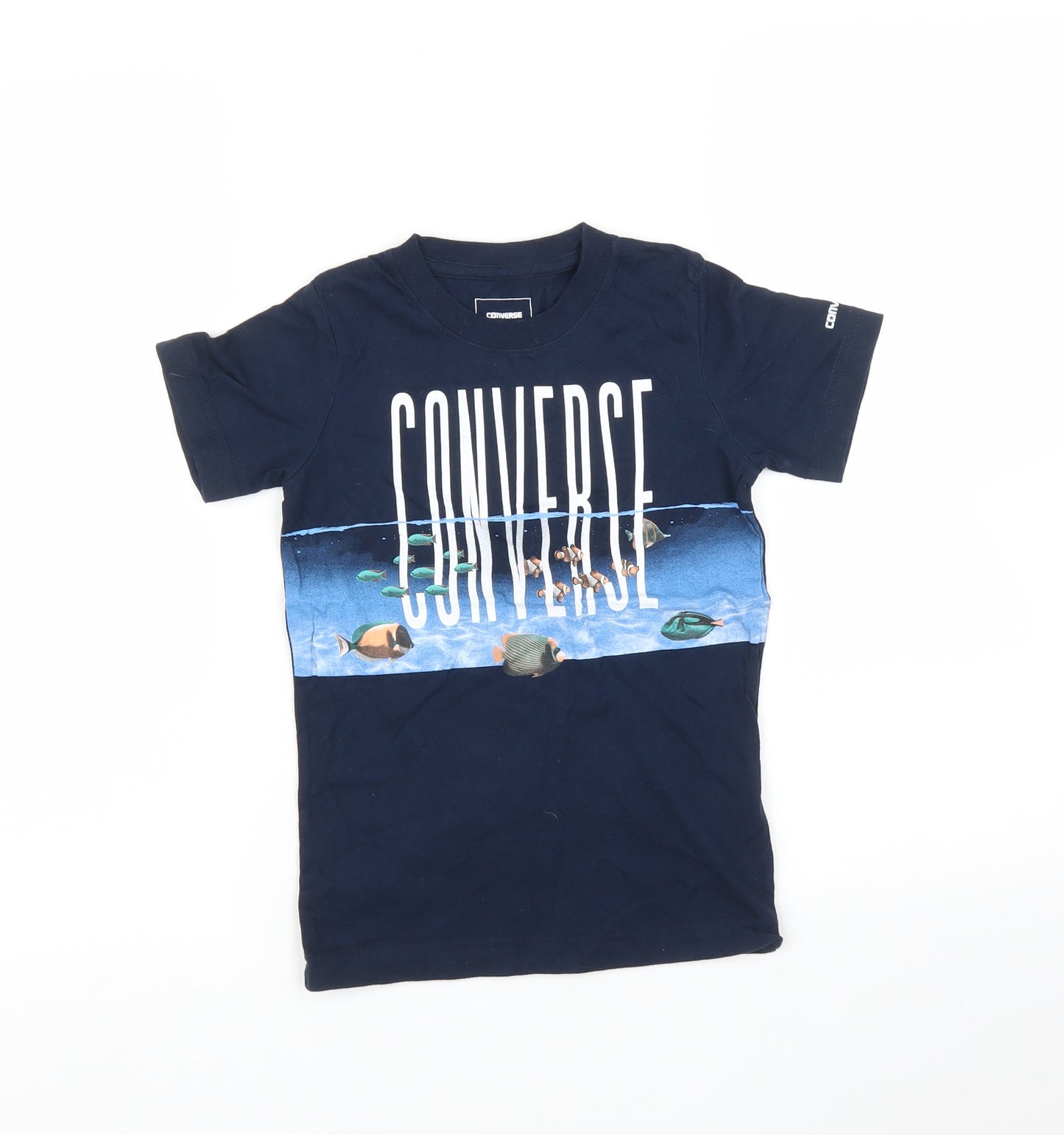 Converse Boys Blue   Basic T-Shirt Size 5-6 Years  - Fish print