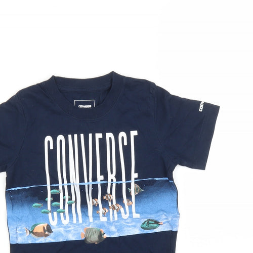 Converse Boys Blue   Basic T-Shirt Size 5-6 Years  - Fish print