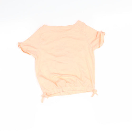 H+T Girls Orange   Basic T-Shirt Size 3 Years  - Pineapple