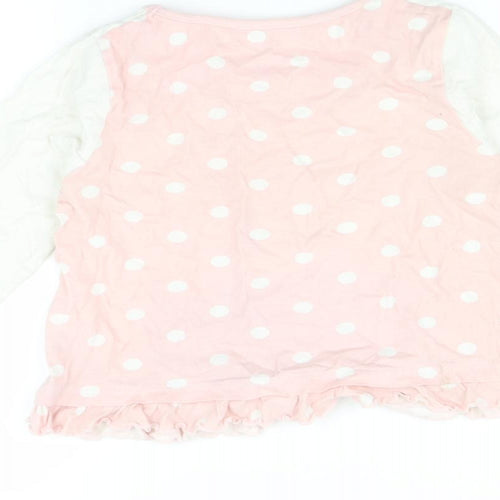 YD Girls Multicoloured Polka Dot  Basic T-Shirt Size 5-6 Years  - Cat print