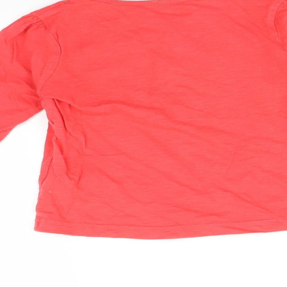 George Girls Red   Basic T-Shirt Size 3-4 Years