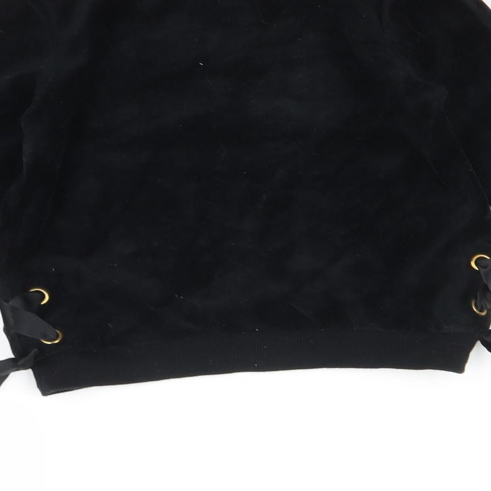 Juicy Couture Girls Black   Pullover Jumper Size 6 Years