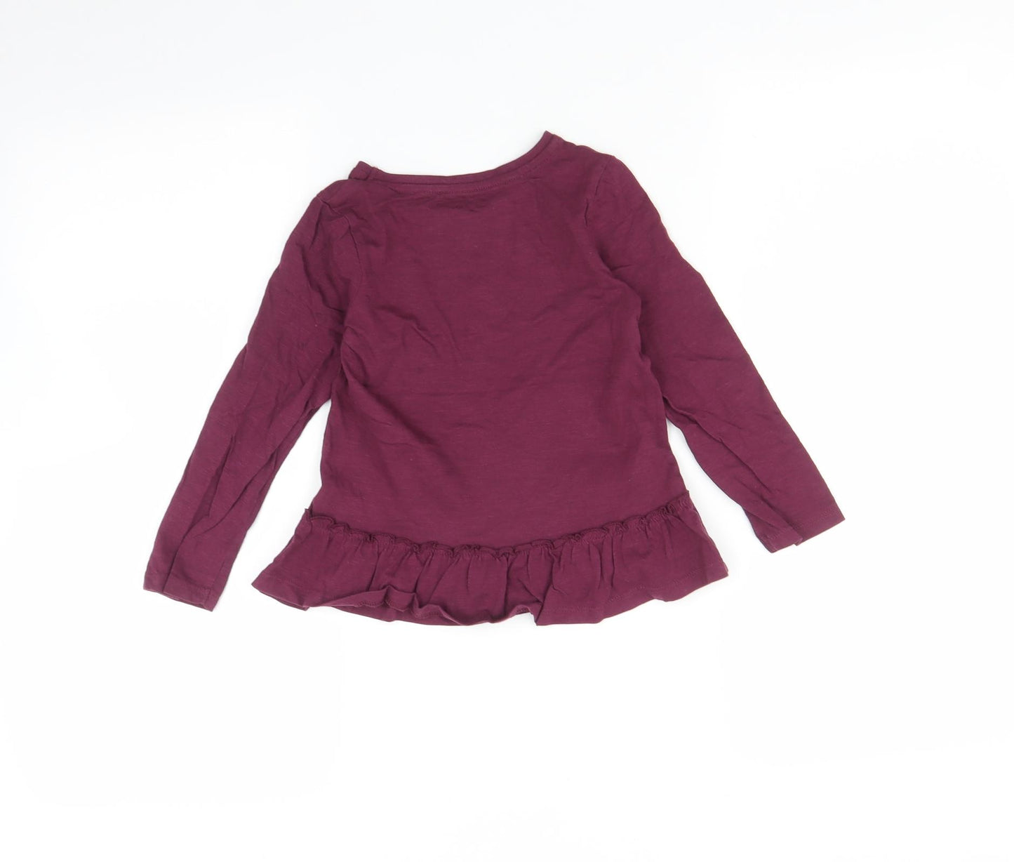 TU Girls Purple   Basic T-Shirt Size 3-4 Years