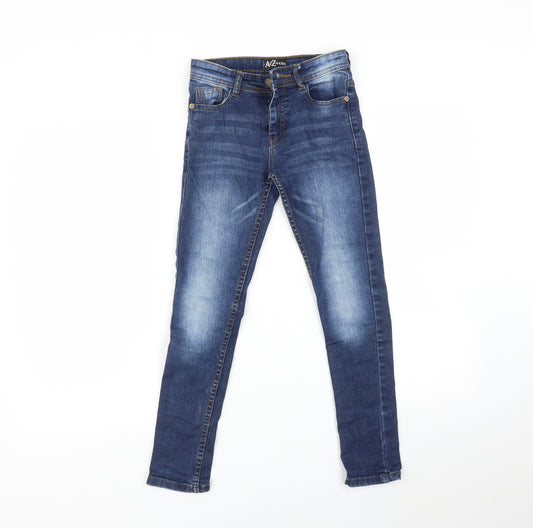 Front view of A2Z 4 kids girls’ blue skinny jeans, size 7, years