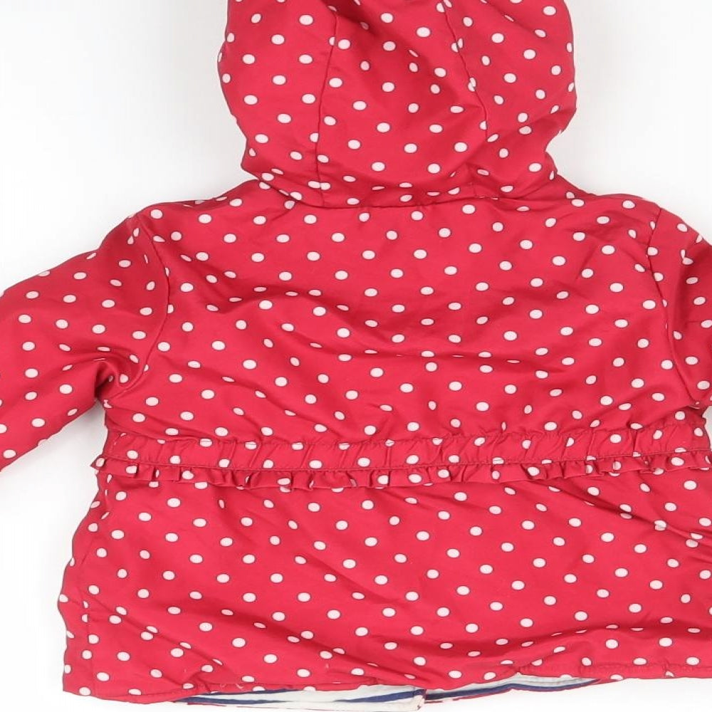 George Baby Red Spotted  Basic Coat Jacket Size 9-12 Months  - disney