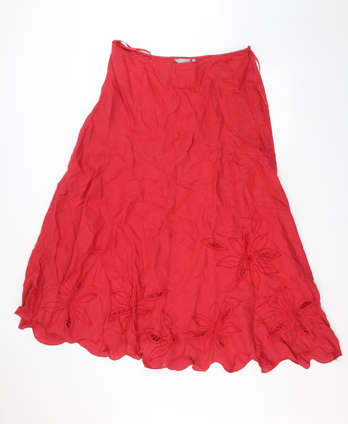 Per Una Womens Red   A-Line Skirt Size 16