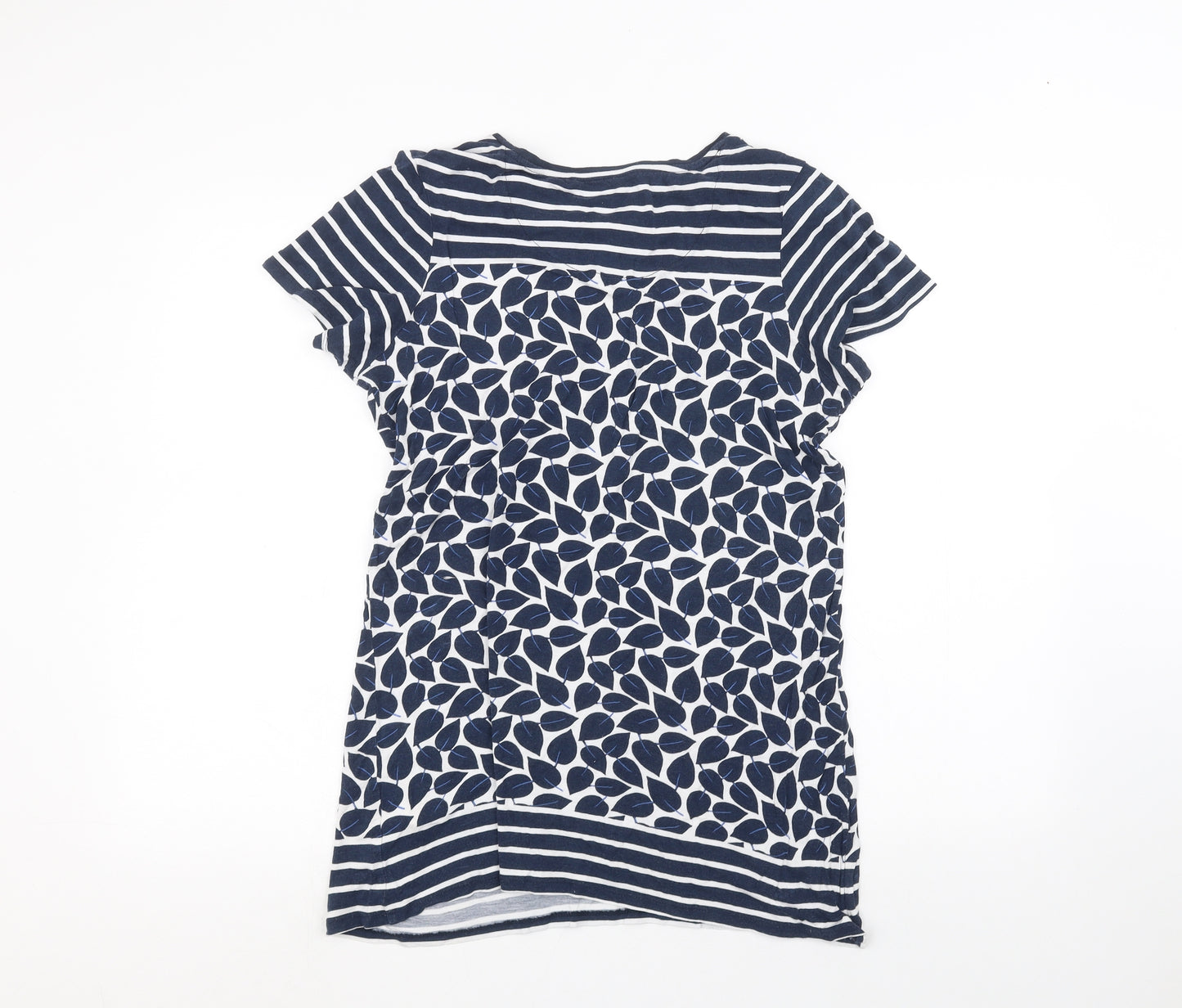 NEXT Womens Blue Striped  Basic T-Shirt Size 14