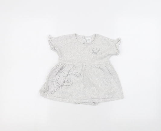 Front view of Disney Baby Grey A-Line, size 9-12, Months