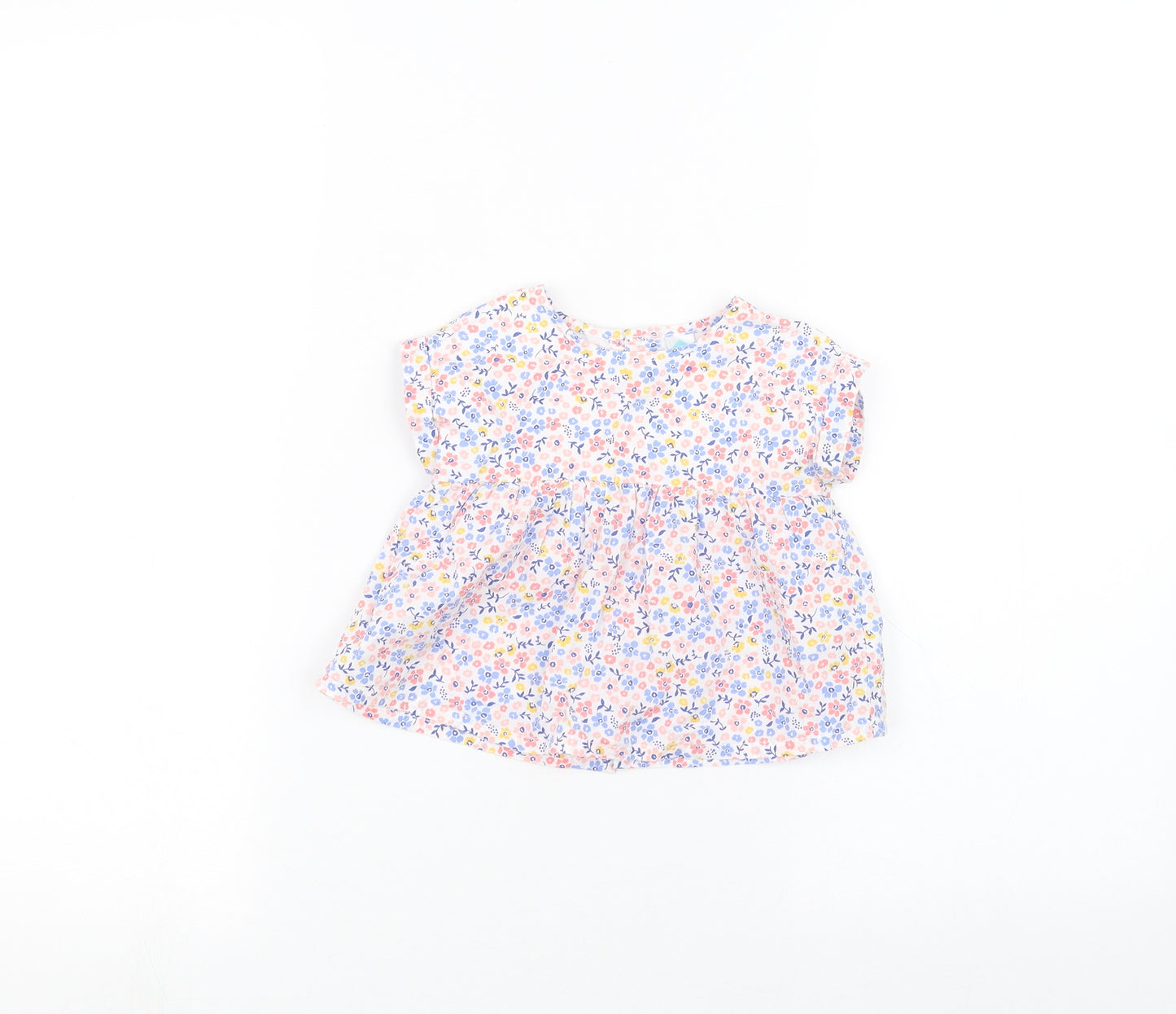 TEX Baby White Floral  Basic T-Shirt Size 9-12 Months