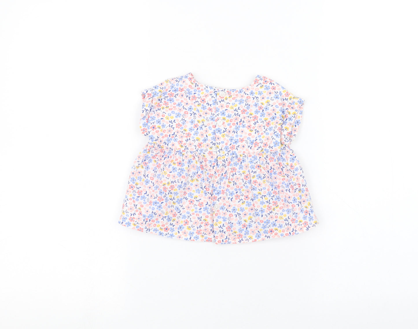 TEX Baby White Floral  Basic T-Shirt Size 9-12 Months