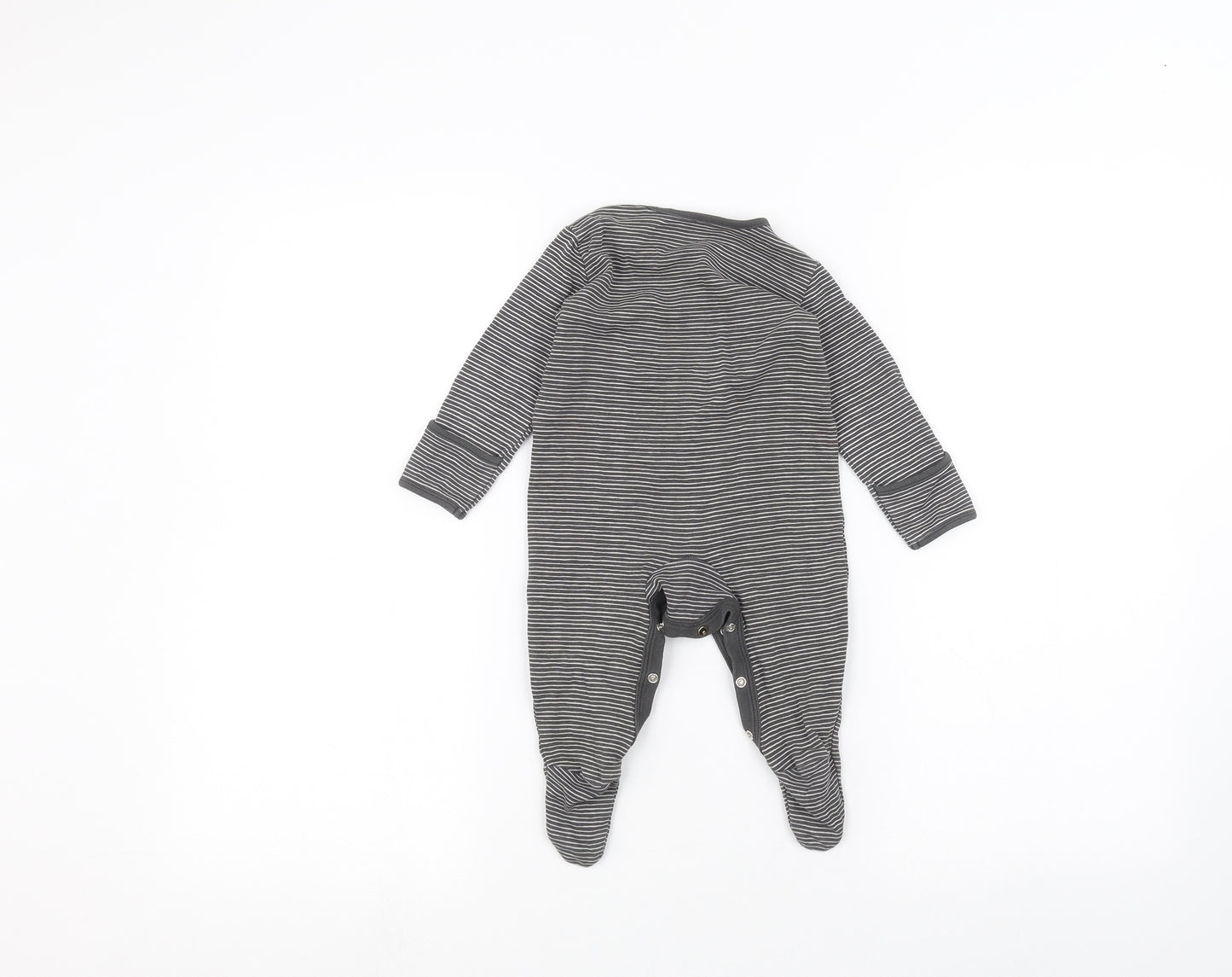 mamas & papas Baby Black Striped  Coverall One-Piece Size 6-9 Months