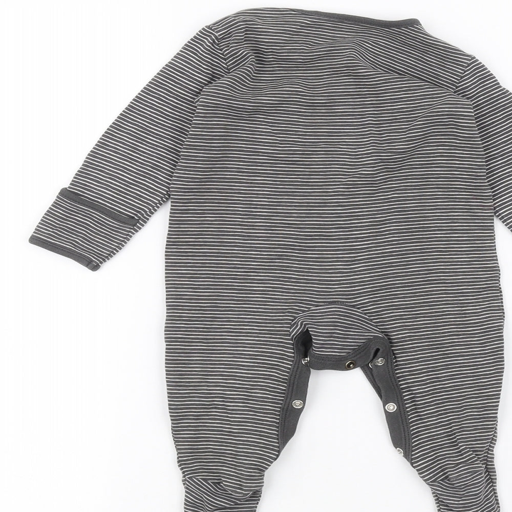 mamas & papas Baby Black Striped  Coverall One-Piece Size 6-9 Months