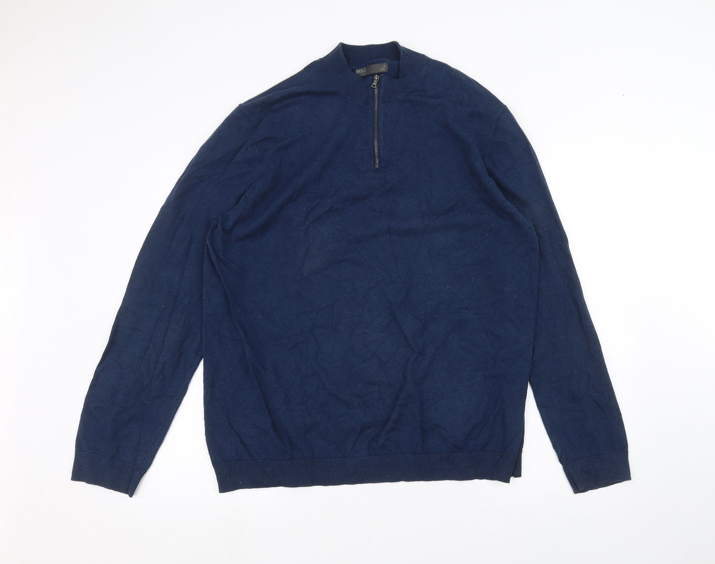 Marks and Spencer Mens Blue   Pullover Jumper Size XL