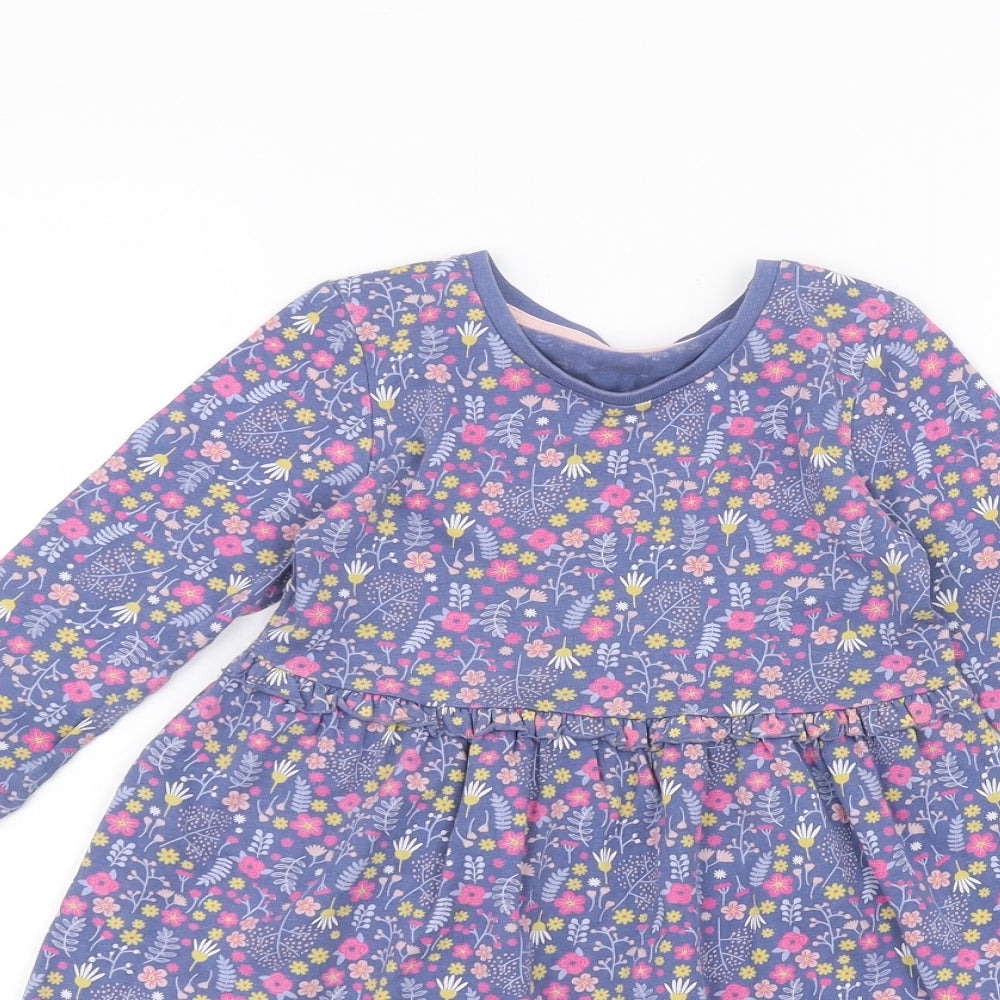 Matalan Baby Blue Floral  A-Line  Size 18-24 Months