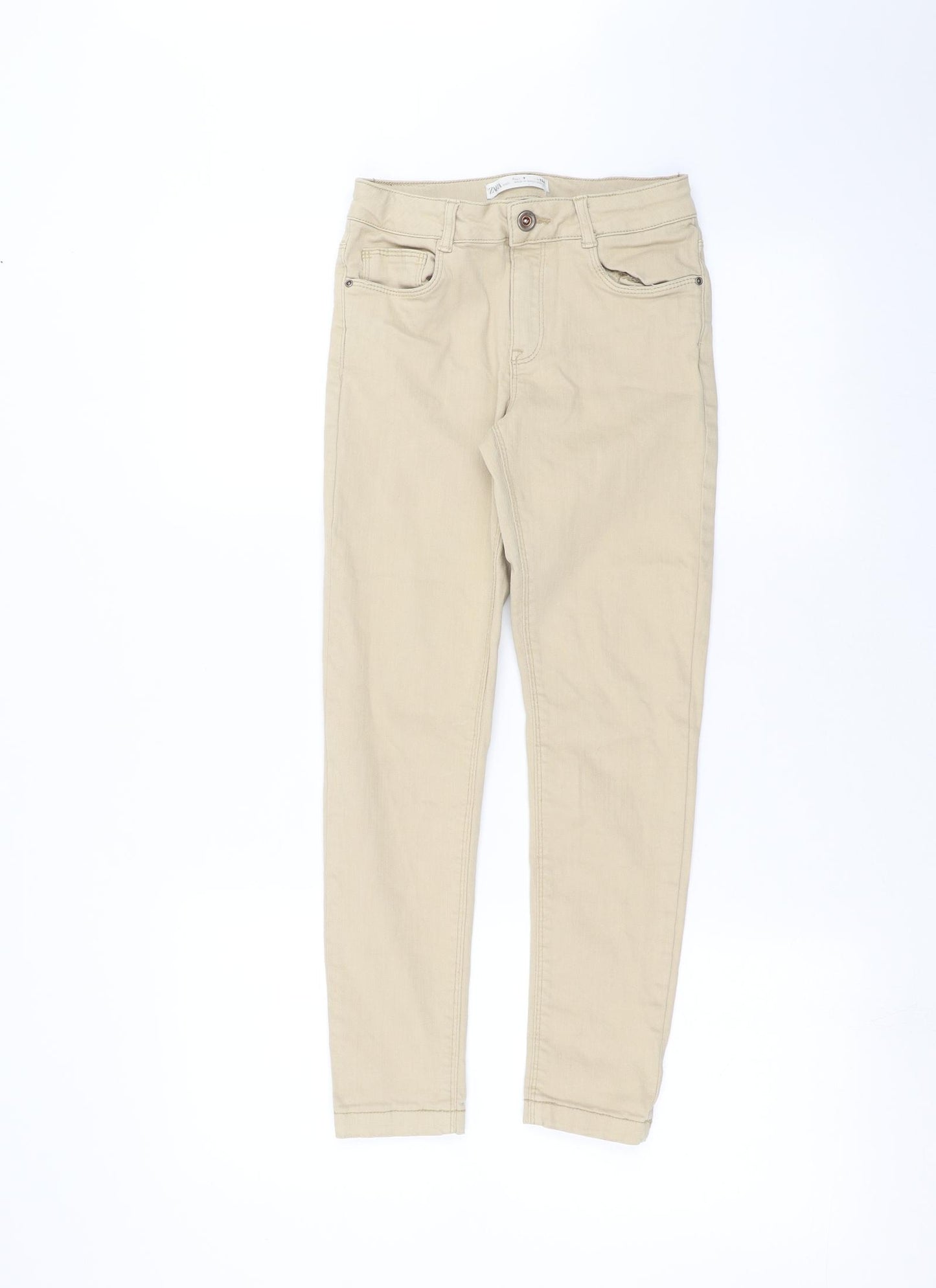 Zara Girls Beige   Skinny Jeans Size 9 Years