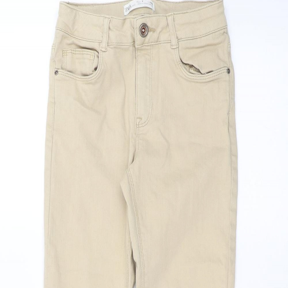 Zara Girls Beige   Skinny Jeans Size 9 Years