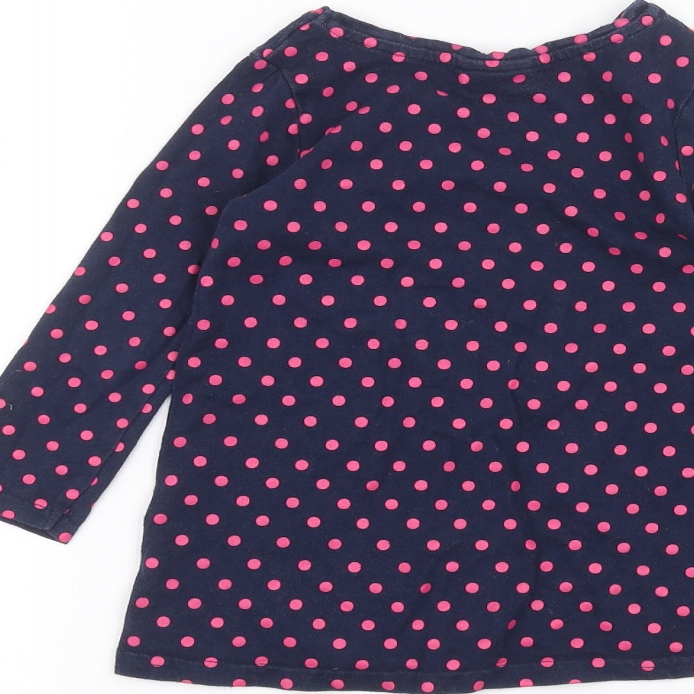 Debinhams Girls Blue Polka Dot  Basic T-Shirt Size 2-3 Years  - peppa pig