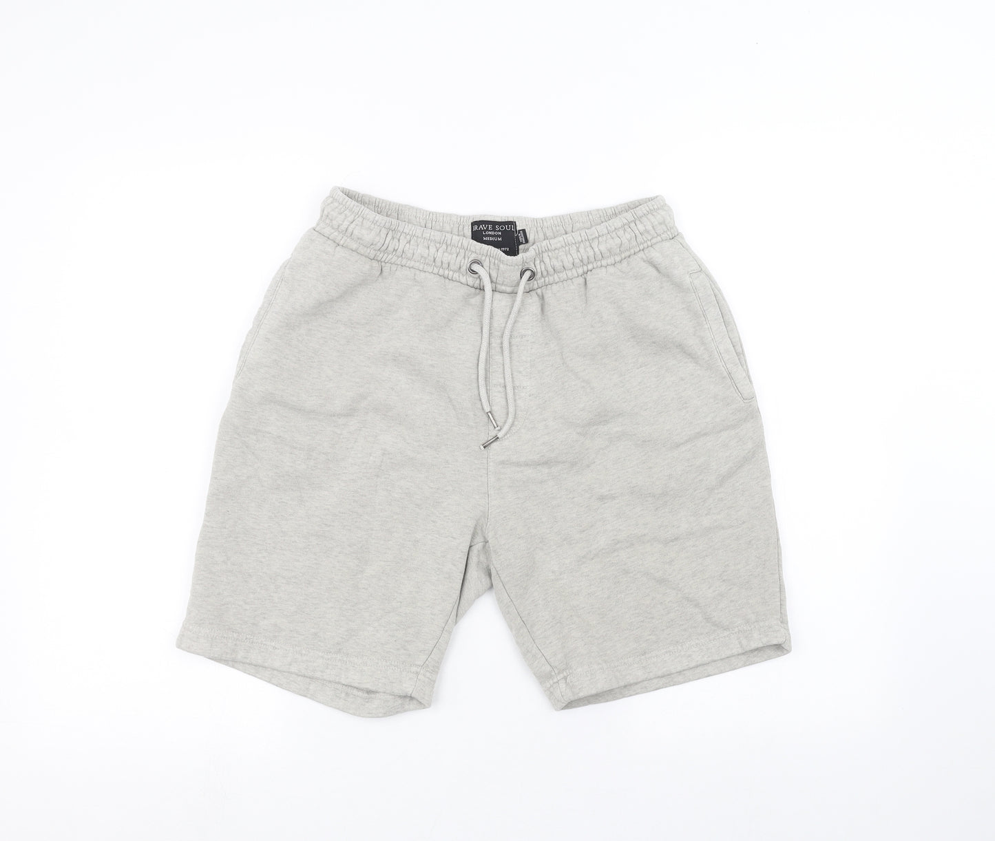 Brave Soul Mens Grey   Sweat Shorts Size M