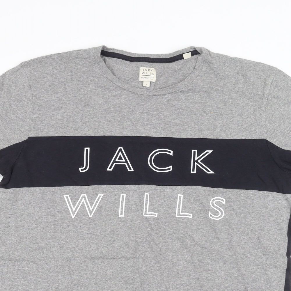 Jack Wills Mens Blue    T-Shirt Size L
