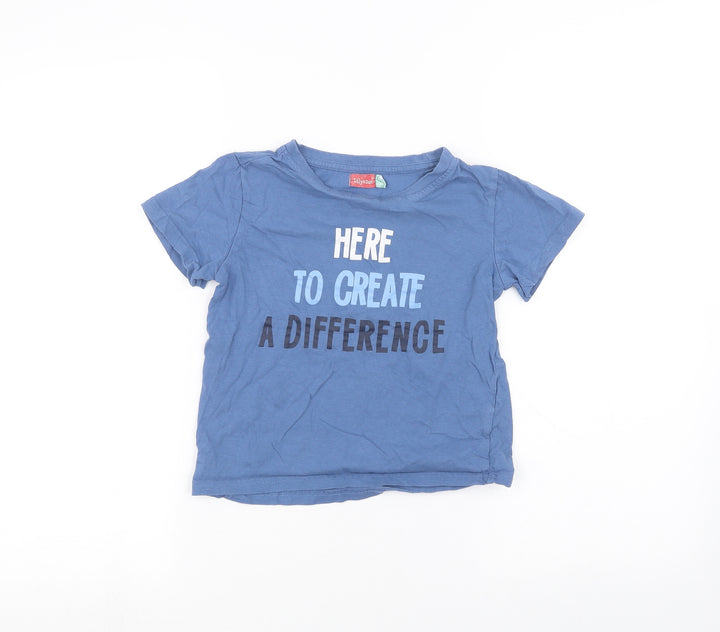 lily & dan Boys Blue Basic T-Shirt Size 7 Years
