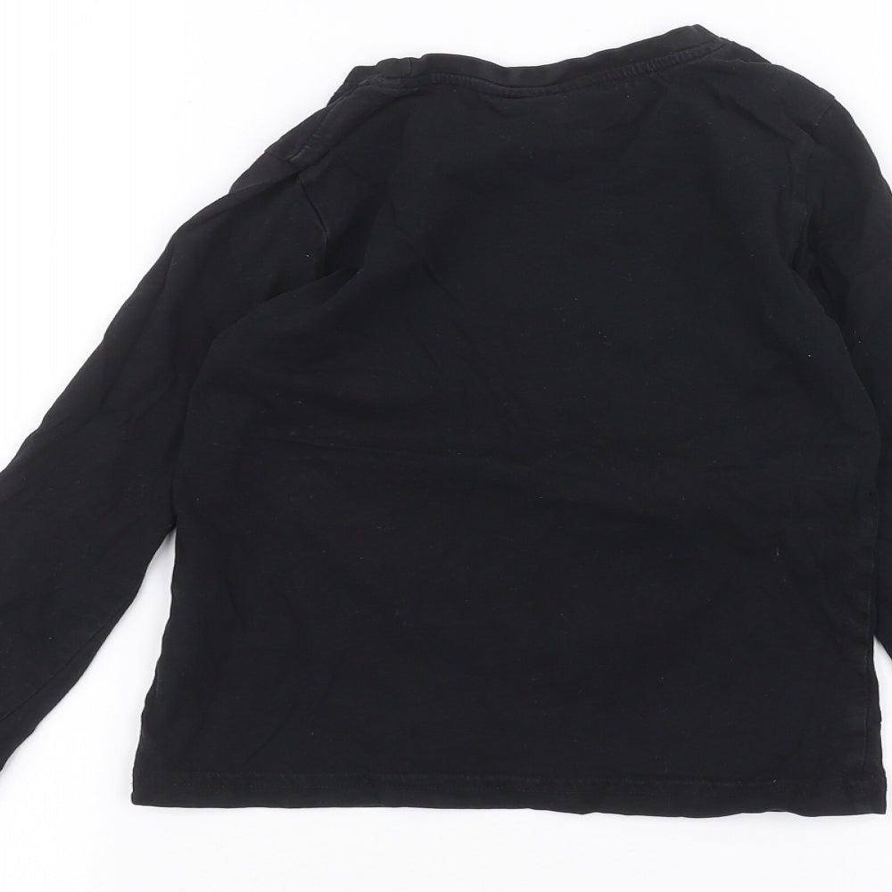 Sonic Boys Black   Basic T-Shirt Size 7-8 Years  - sonic