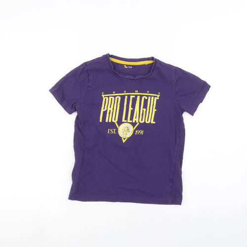 TU Girls Purple   Basic T-Shirt Size 8 Years