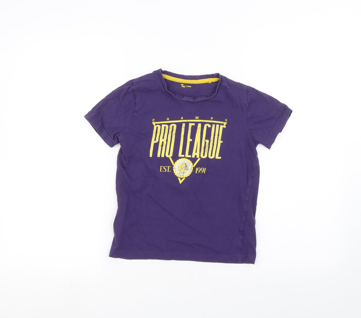 TU Girls Purple   Basic T-Shirt Size 8 Years