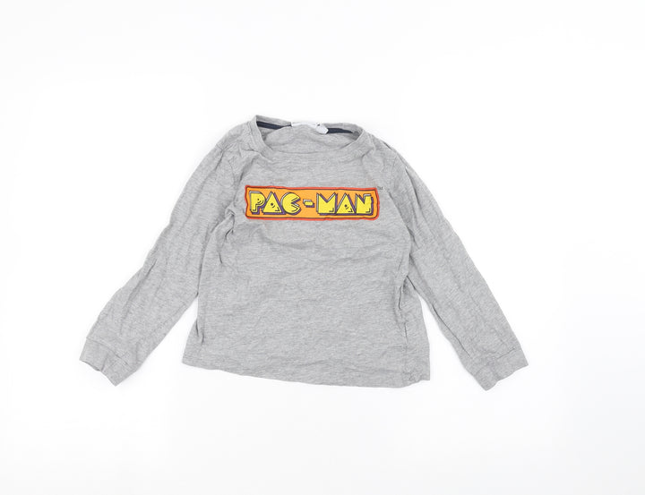 Pacman Boys Grey Basic T-Shirt Size 7-8 Years