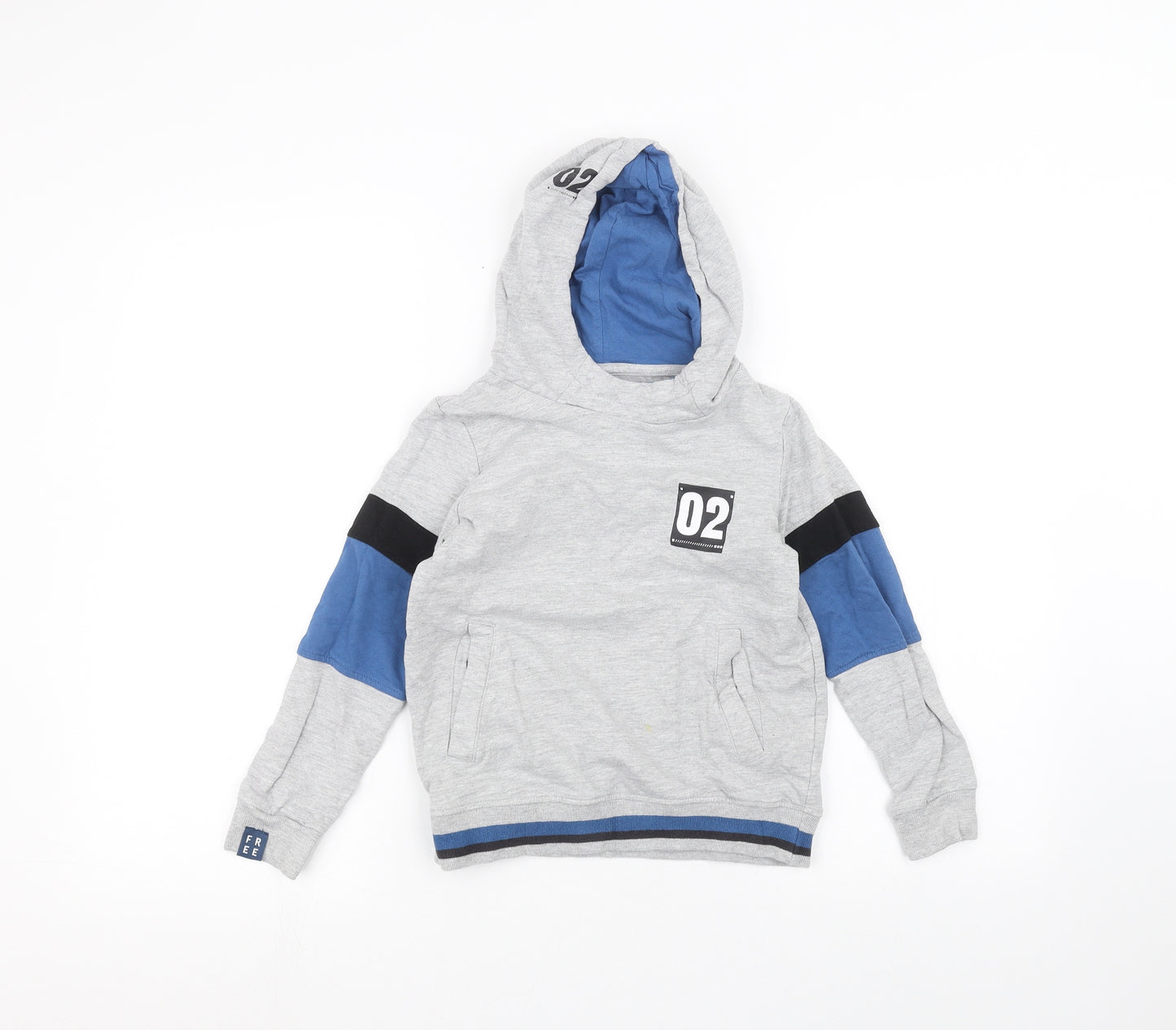lily & dan Boys Grey   Pullover Hoodie Size 8-9 Years