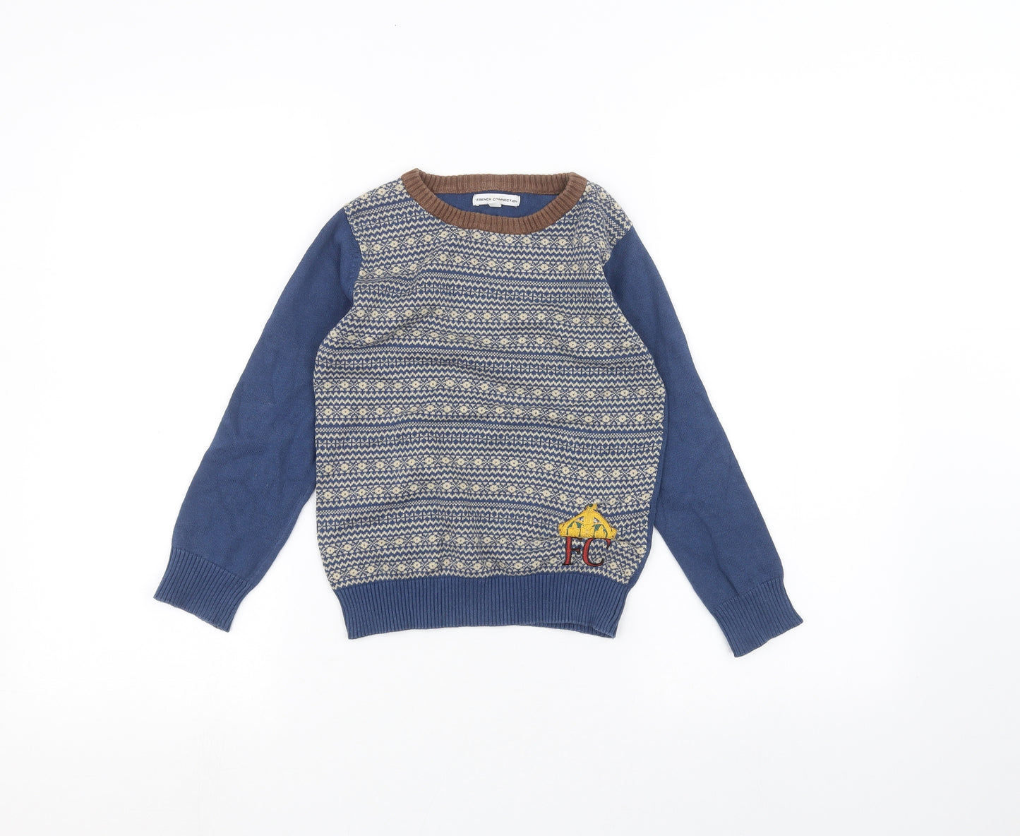 French Connection Boys Blue   Pullover Jumper Size 6-7 Years