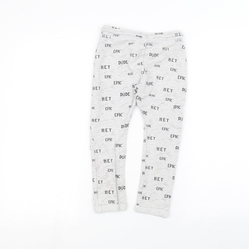 George Boys White   Sweatpants Trousers Size 5-6 Years