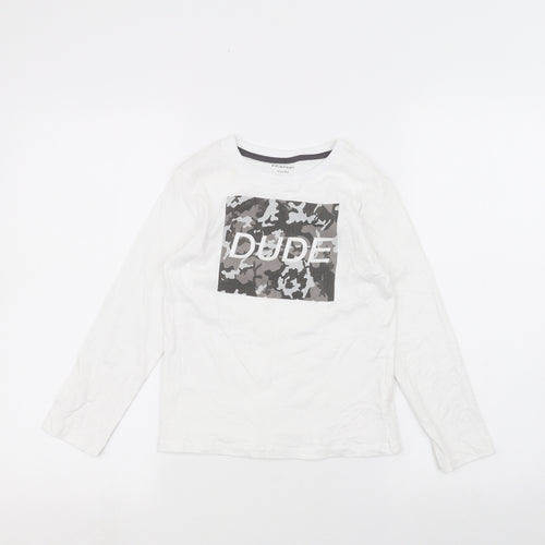 Primark Boys White   Basic T-Shirt Size 6-7 Years