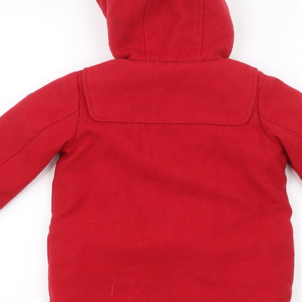 JoJo Maman Bébé Baby Red   Overcoat Coat Size 12-18 Months