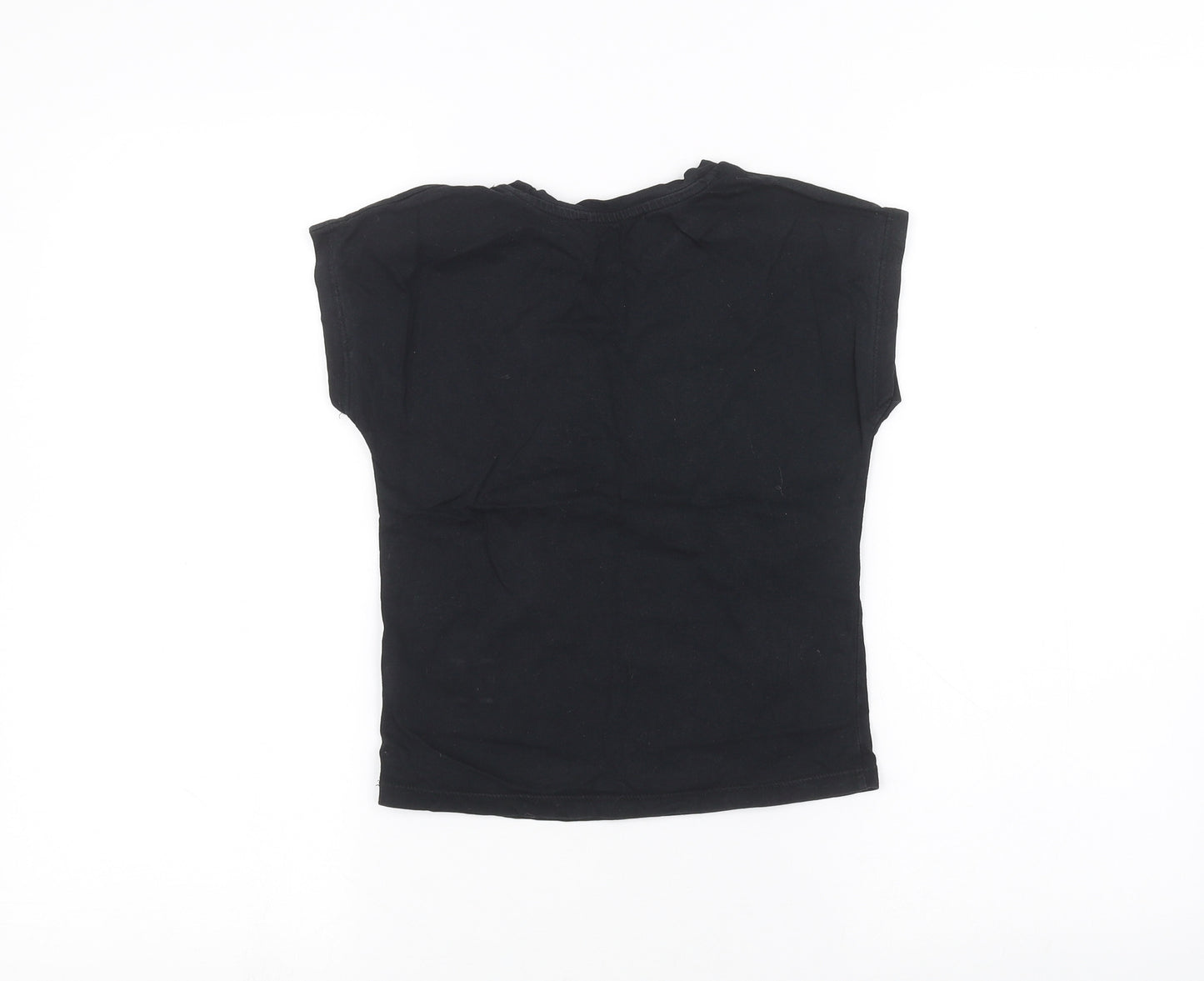 Marks and Spencer Girls Black   Basic T-Shirt Size 7-8 Years
