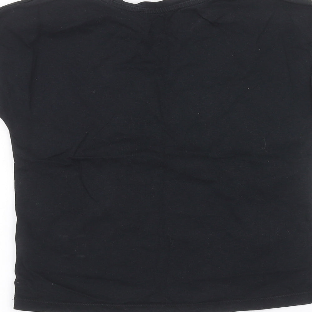 Marks and Spencer Girls Black   Basic T-Shirt Size 7-8 Years