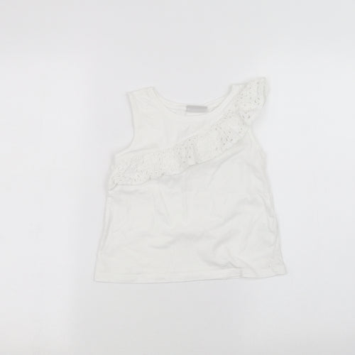 Matalan Boys White   Basic T-Shirt Size 7 Years