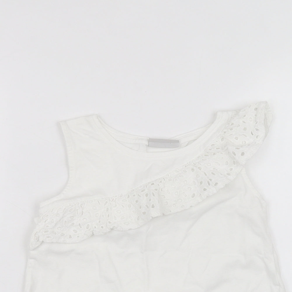 Matalan Boys White   Basic T-Shirt Size 7 Years