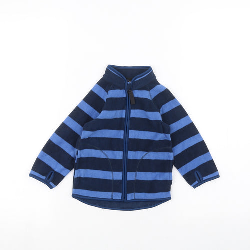 Preworn Baby Blue Striped  Jacket  Size 6-9 Months