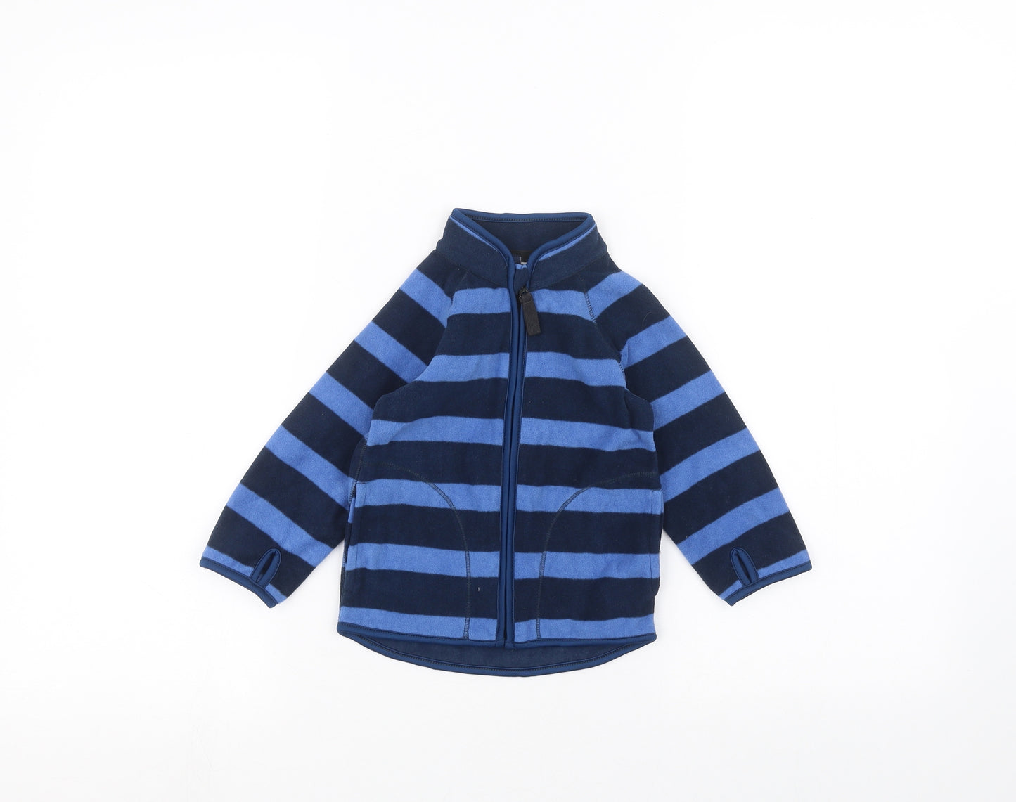 Preworn Baby Blue Striped  Jacket  Size 6-9 Months