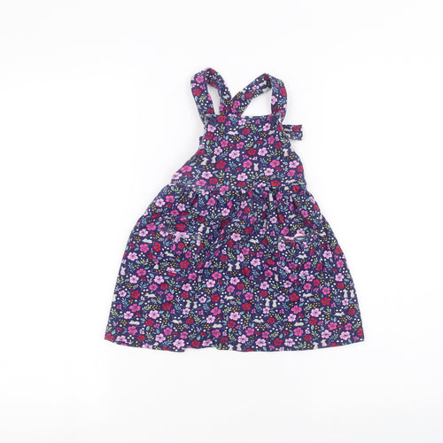 JoJo Maman Bébé Baby Blue Floral  A-Line  Size 18-24 Months