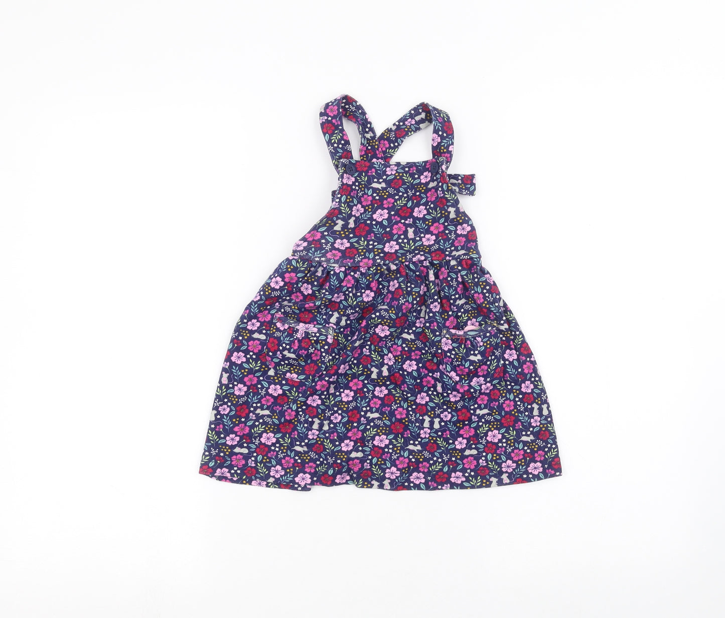 JoJo Maman Bébé Baby Blue Floral  A-Line  Size 18-24 Months