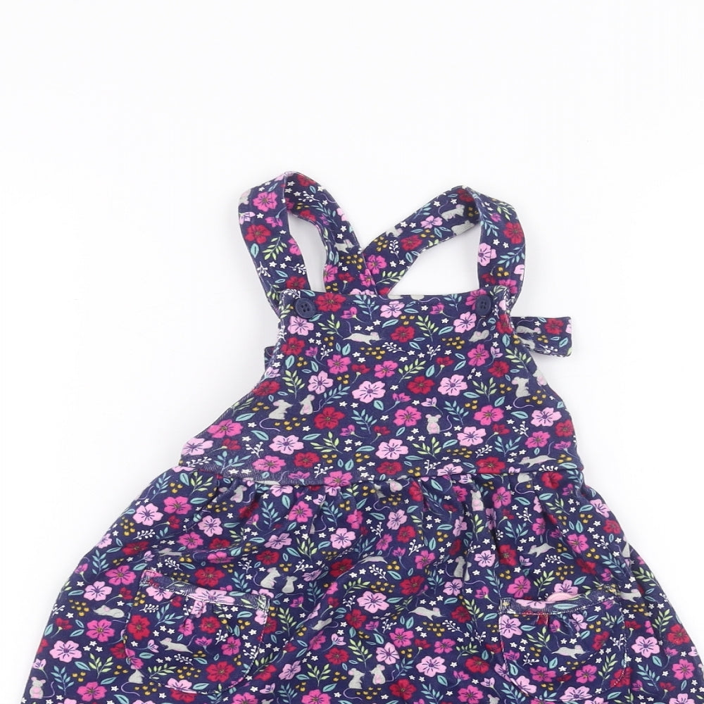 JoJo Maman Bébé Baby Blue Floral  A-Line  Size 18-24 Months