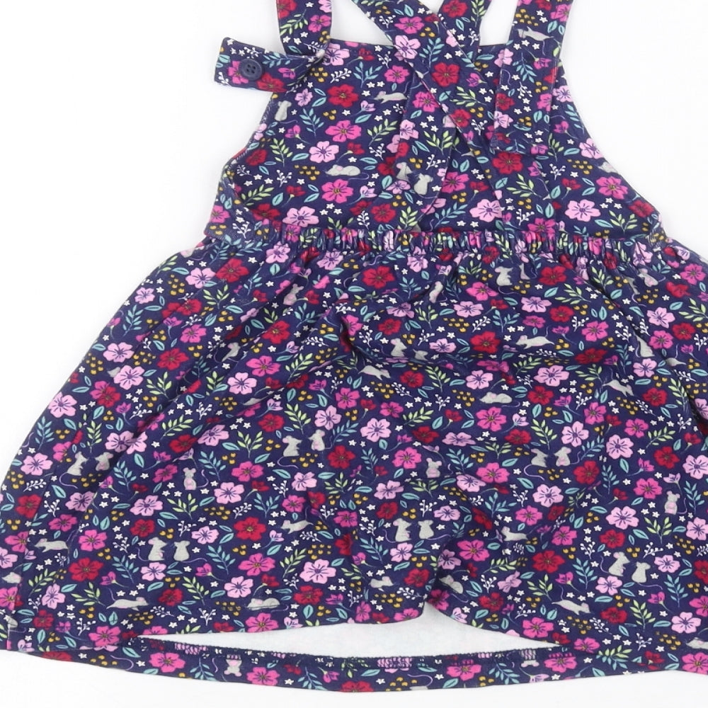 JoJo Maman Bébé Baby Blue Floral  A-Line  Size 18-24 Months