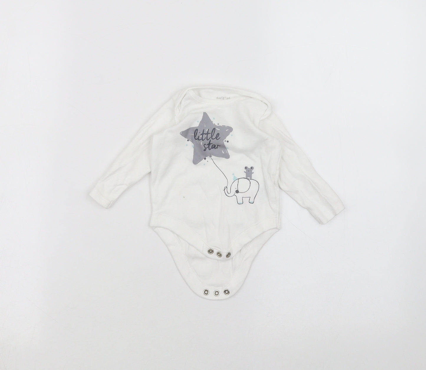 F&F Baby White   Babygrow One-Piece Size 3-6 Months