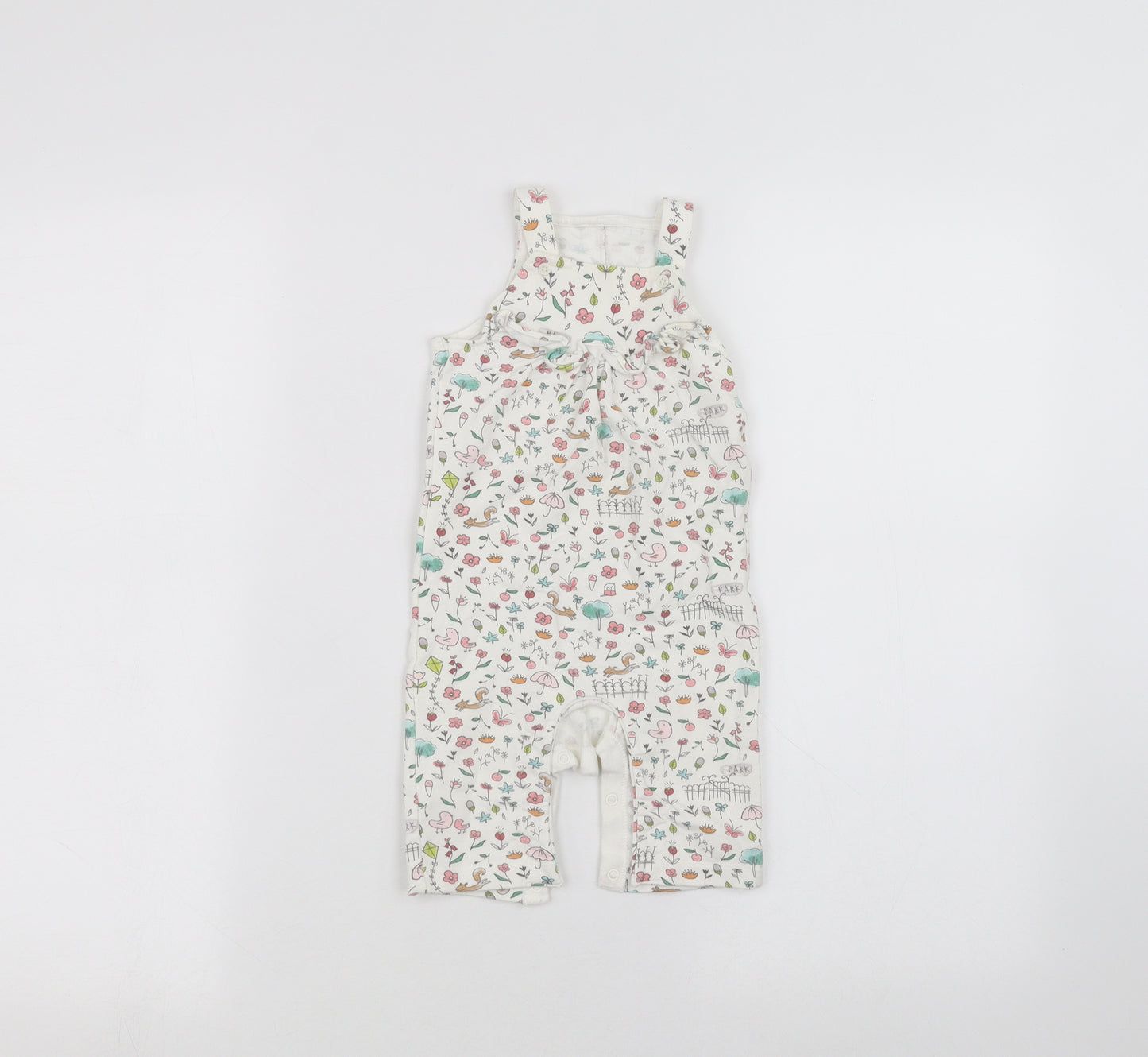 Marks and Spencer Baby White   Dungaree One-Piece Size 3-6 Months