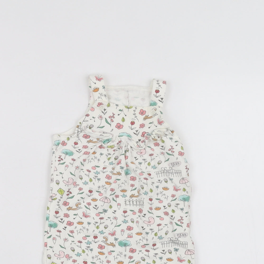 Marks and Spencer Baby White   Dungaree One-Piece Size 3-6 Months