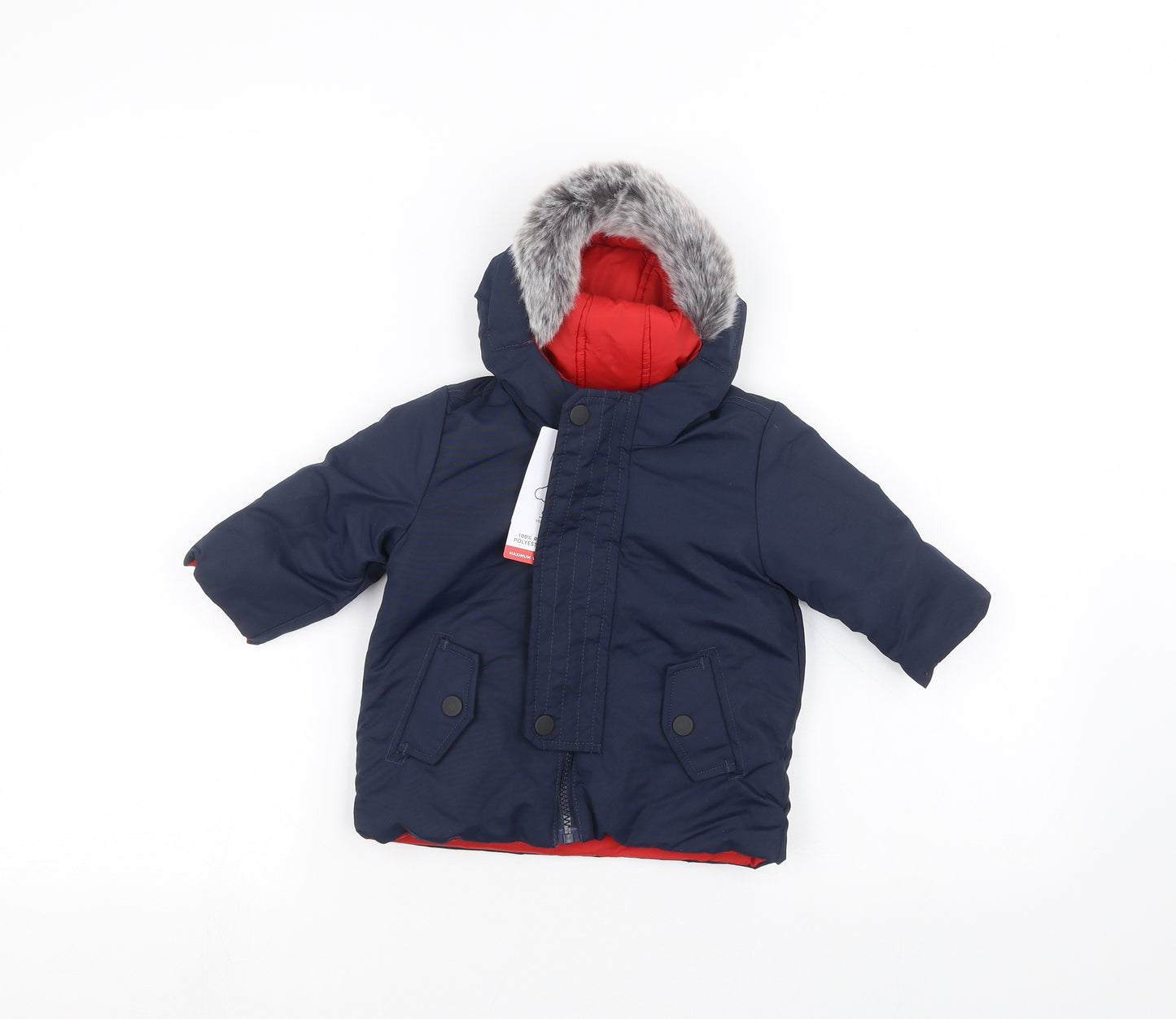 Marks and Spencer Baby Blue   Parka Coat Size 3-6 Months