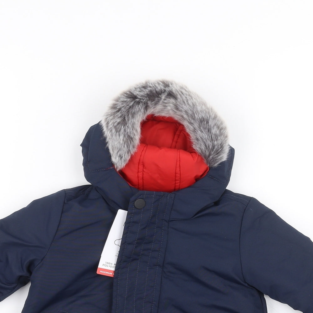 Marks and Spencer Baby Blue   Parka Coat Size 3-6 Months