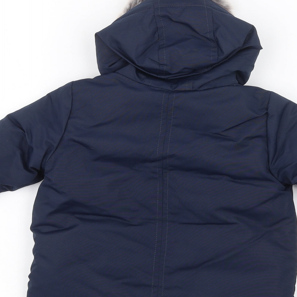 Marks and Spencer Baby Blue   Parka Coat Size 3-6 Months