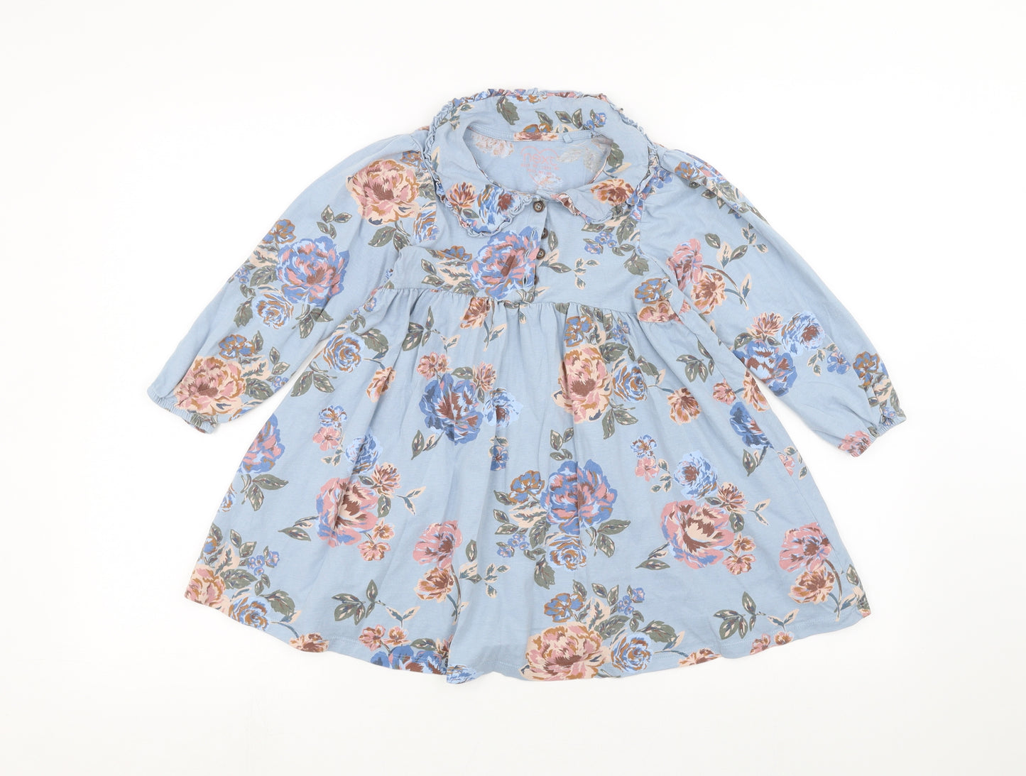 NEXT Girls Blue Floral  A-Line  Size 5-6 Years